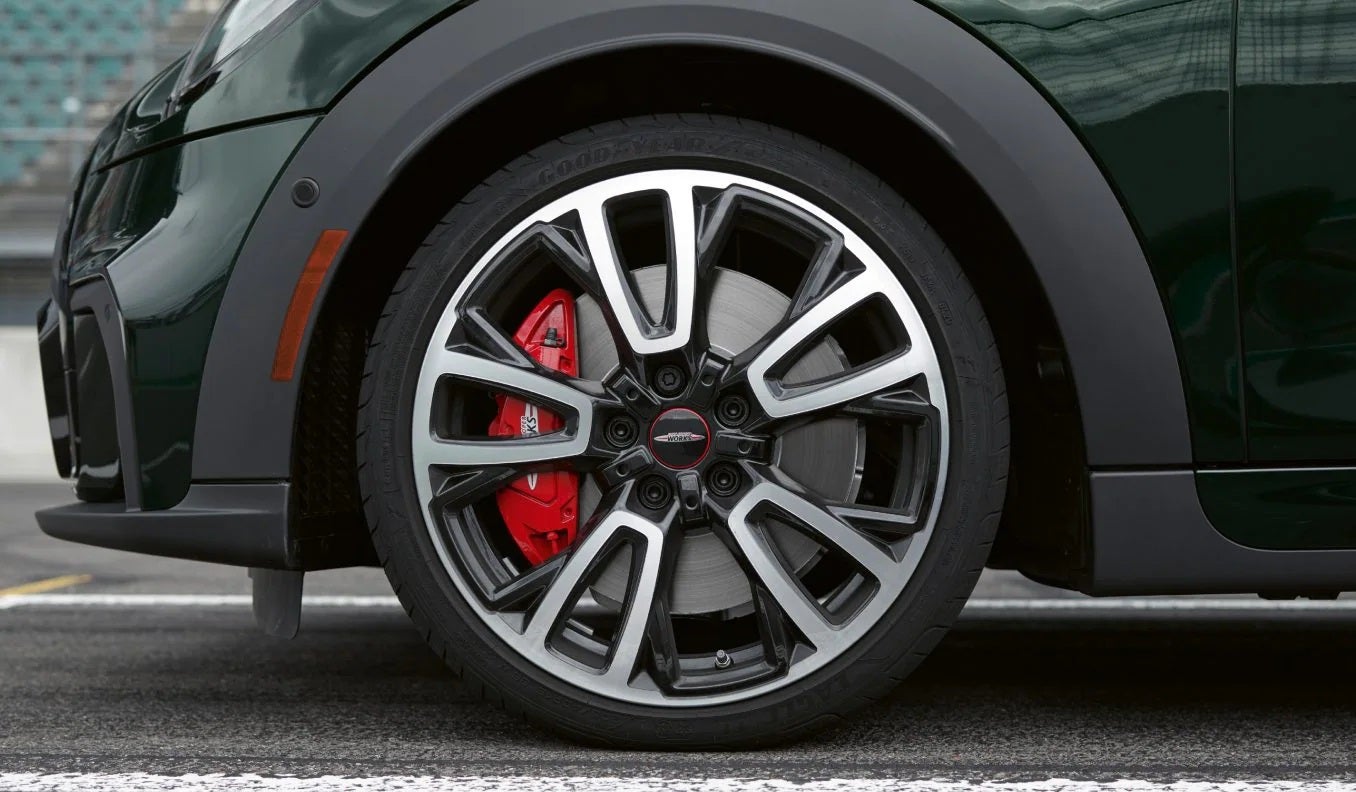 A closeup of one of the JCW wheels. | MINIDemo1 in Derwood MD